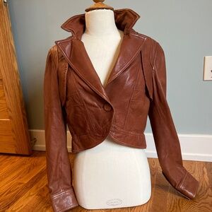 Mackage Super Soft Lamb Leather Bomber Jacket